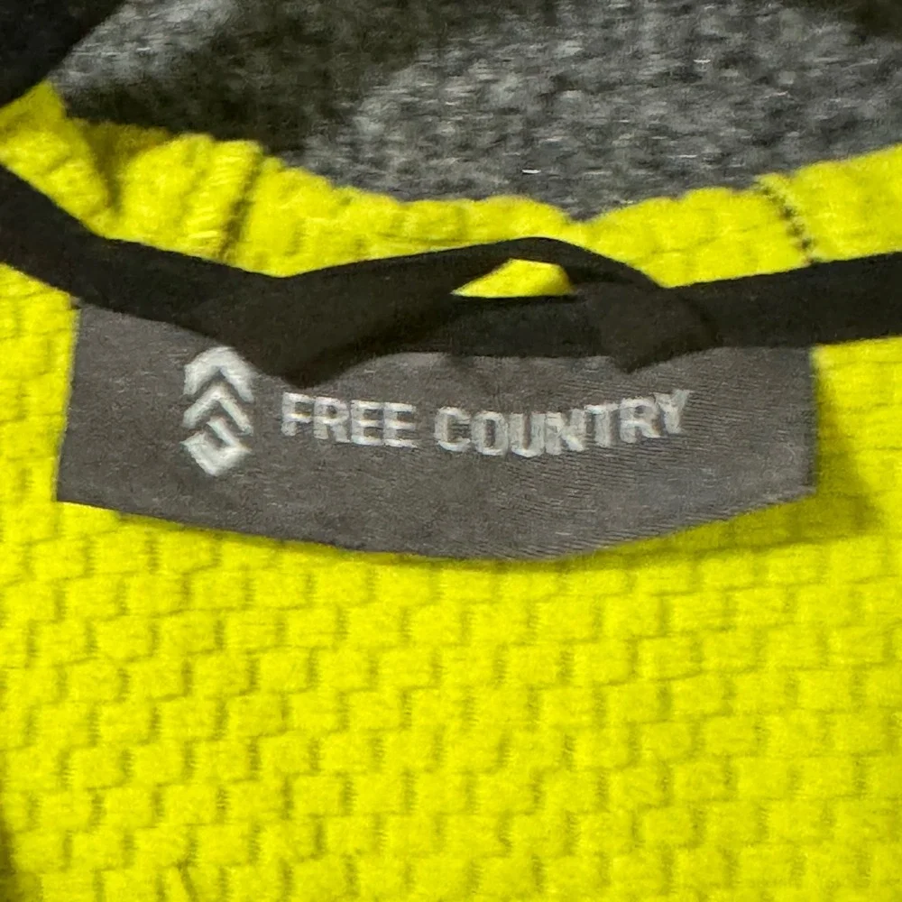 Free Country Softshell Jacket Boys 14/16 Grey Black Excellent Topo Map Hooded
